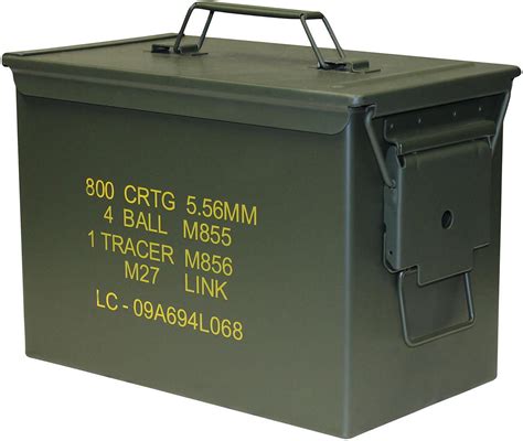 u.s. military steel ammo boxes|walmart 50 cal ammo can.